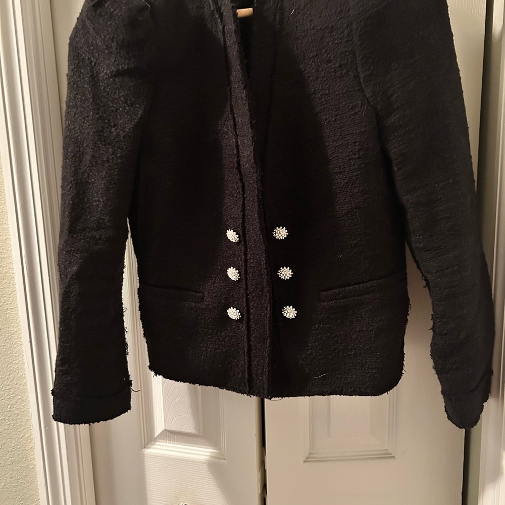 Zara Black Structured Blazer Suit Jacket